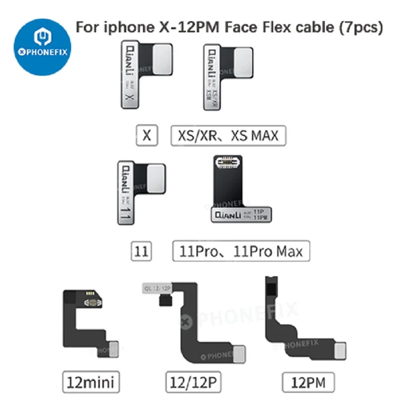 Cable flexible de matriz de puntos de identificación facial, instrumento clon QIANLI para iphone X-14promax, reparación de identificación facial, sin eliminación, sin soldadura