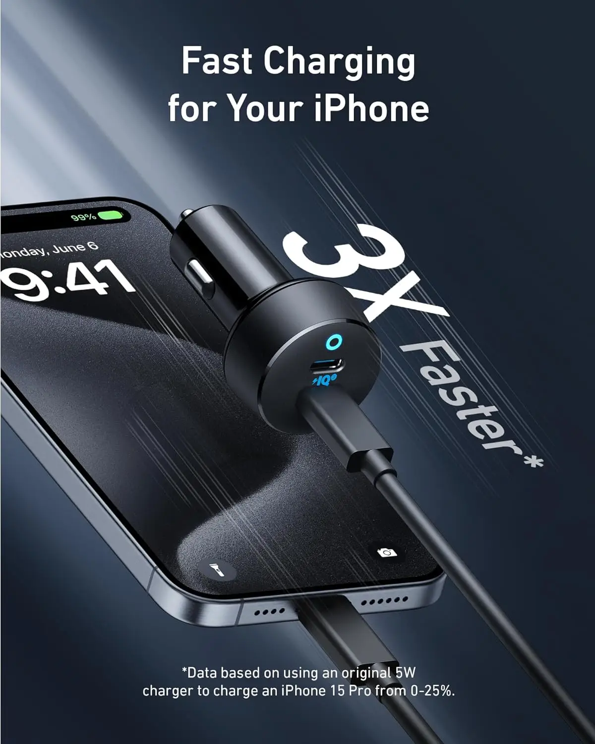 Anker USB C Car Charger 40W 2-Port PowerIQ 3.0 Type C Adapter PowerDrive III Duo with Power Delivery for iPhone view 4