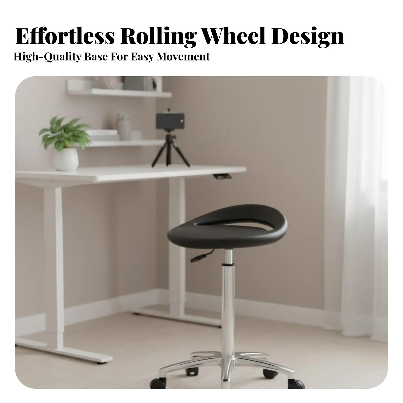 

Adjustable Rotating Bar Stool Cushioned Seat Adjustable Rotating Tavernstool With Backrest Modern Design for Reception Desk