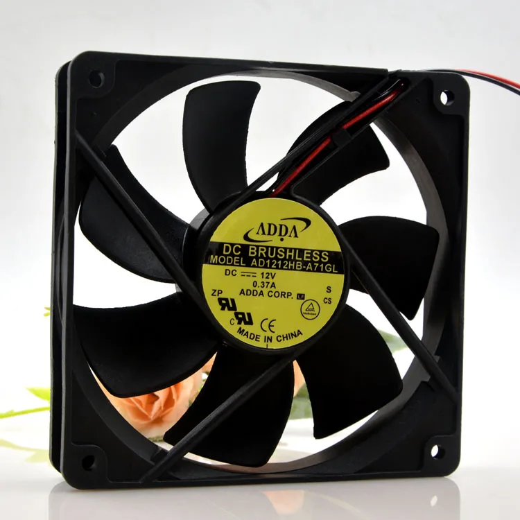 

120mm Fans Adda 12025 12V 0.37a AD1212HB-A71GL Computer PC Case Silent Cooling Fan 12cm