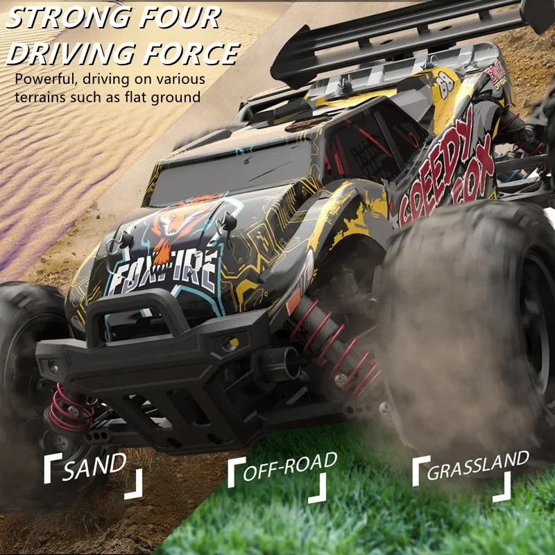 1:18 All-terrain Racing RC Car 4WD 40KM/H Independent Suspension Shock Brakes Function High-speed Remote Control Buggy Kid Toy