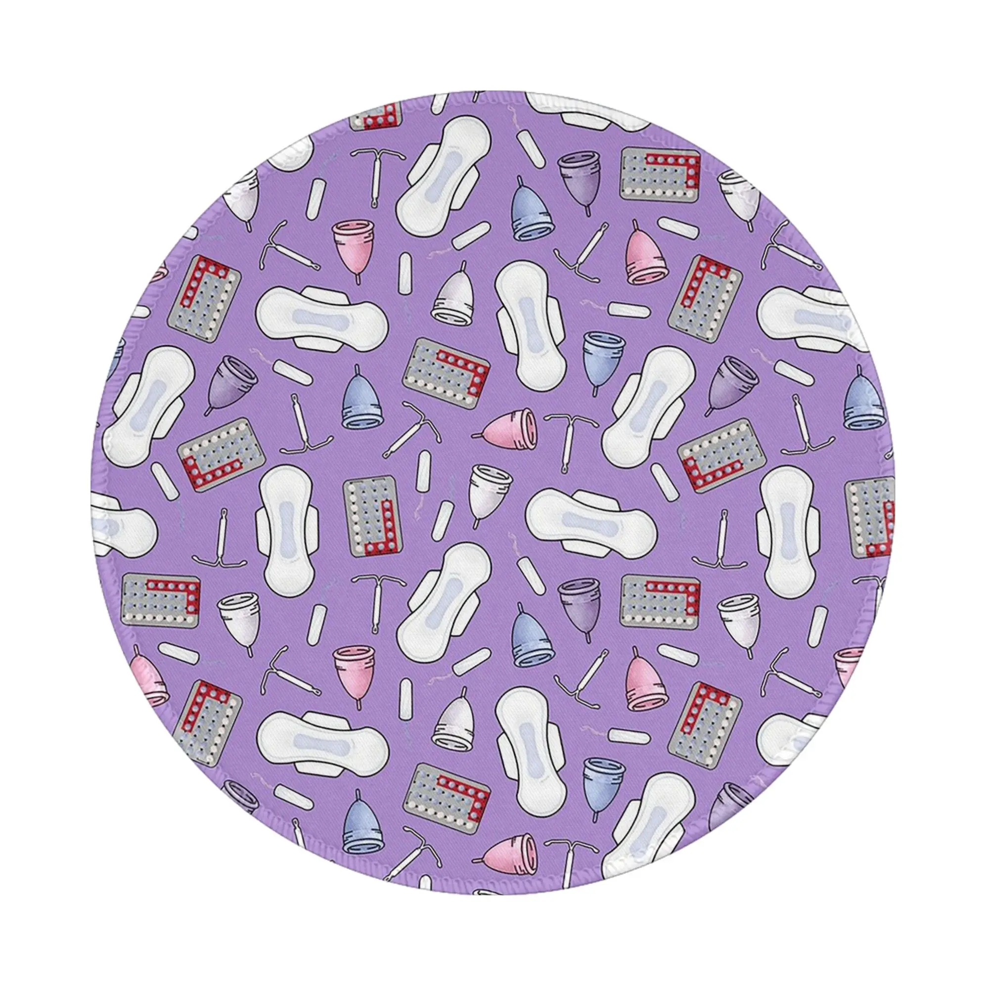 Period protection, PMS ready in Purple Mouse Pad Computer Keyboard Mouse Mat PC Laptop Desk Mat Office Accessories Table Mats