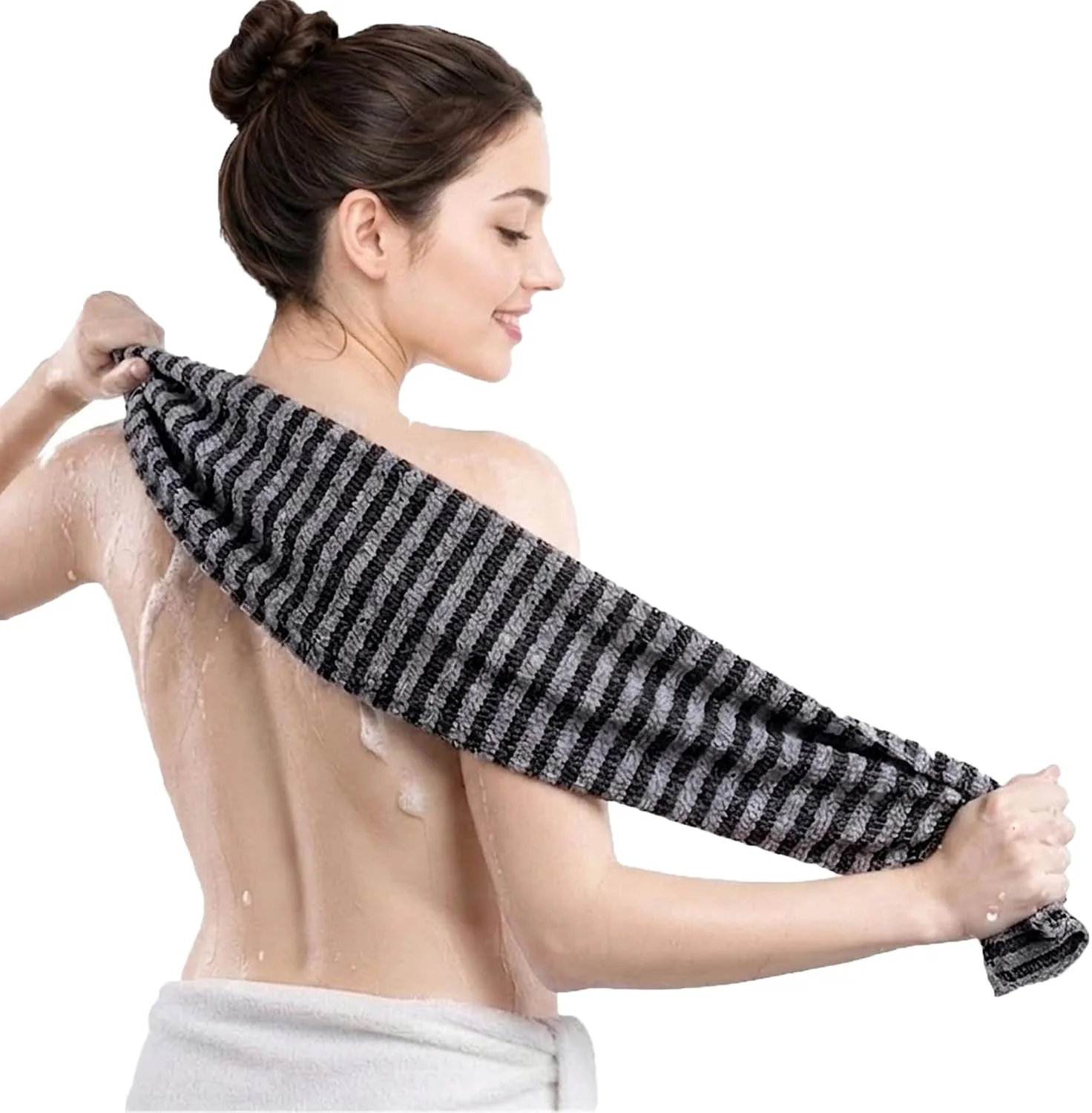 Women Back Scrubber Body Exfoliating Sponge Korean Japanese Style Exfoliating Bath Towel Bathroom Cleaning Cloth Easy Bath Cleaning