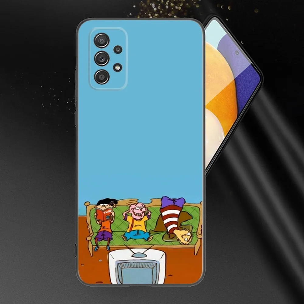 Cartoon Ed Edd N E-Eddy Phone Case For Samsung Galaxy A13,A21s,A22,A31,A32,A52,A53,A71,A80,A91 Soft Black Phone Cover