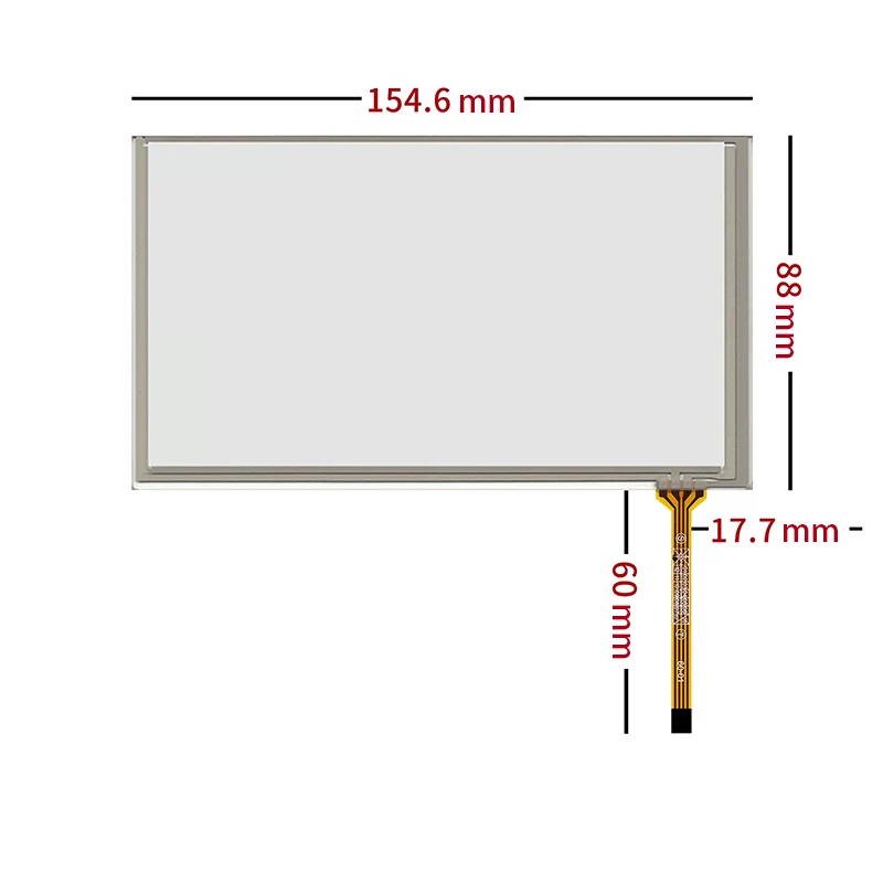 New 6.2 Inch Resistive Touch Screen 154*88 for CLAA062LA11CW HSD062IDW1 At065tn14 155*88 Car DVD Navigation GPS Replacement