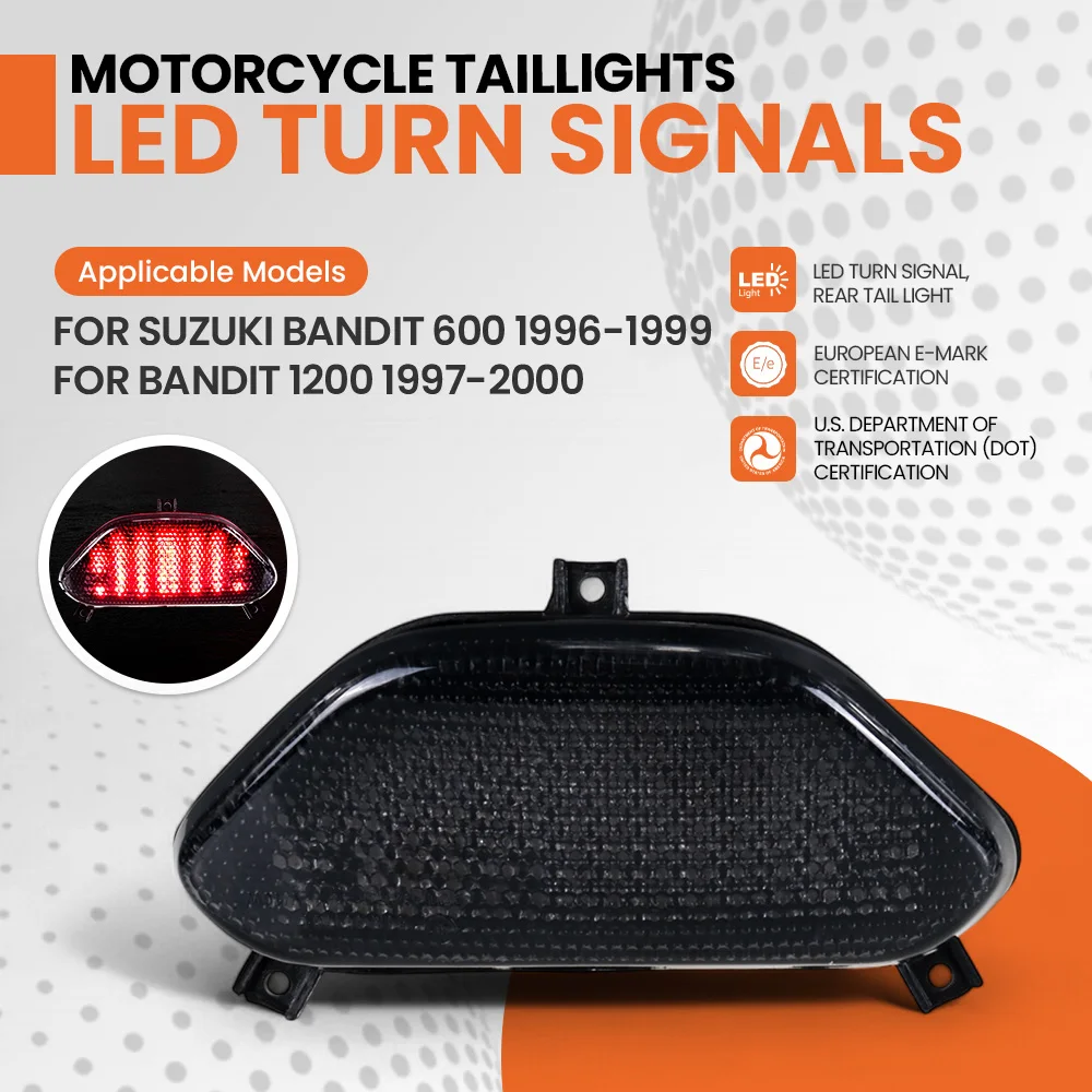 Motorcycle LED Turn Signal Tail Light Taillight E-Mark Suzuki Bandit 1200 1997-2000 / Bandit 600 1996-1999