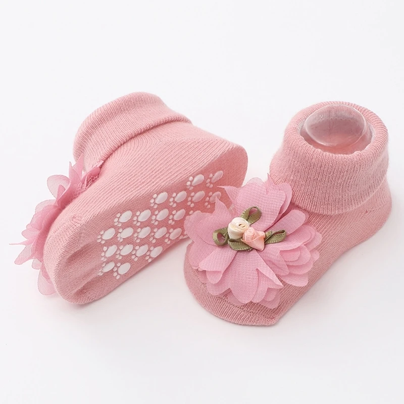 Trendy Baby Lace Flower Socks Hair Headband Gift Set Baby Sock Headwear