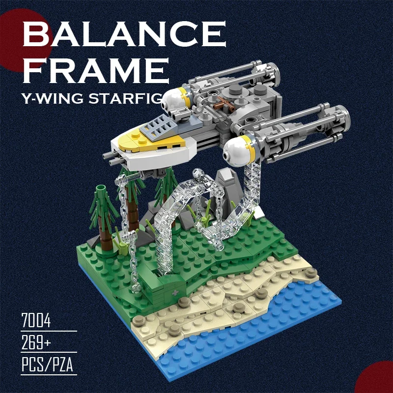 MOC Star Plan Space WarBalance Frame Falcon X-wing Spaceship Fighter Battleship Building Blocks Bricks Toys Kids Christmas Gifts