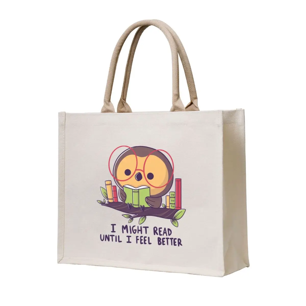 

Reading Owl Tote Bag Gift bags Shopper bag handbag Lady bag