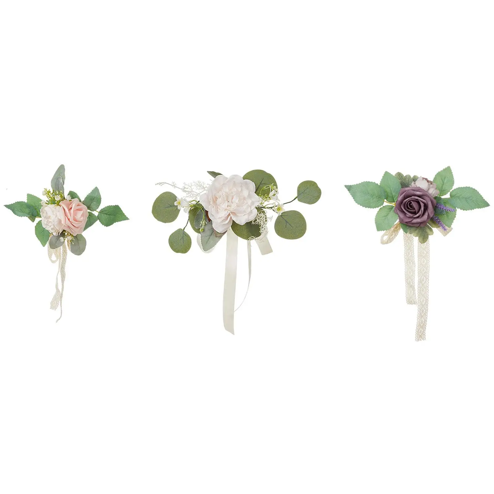 Mão pulso flor chá de panela floral dama de honra noiva elegante com fita decoração baile formatura boutonniere festa rosa corsage