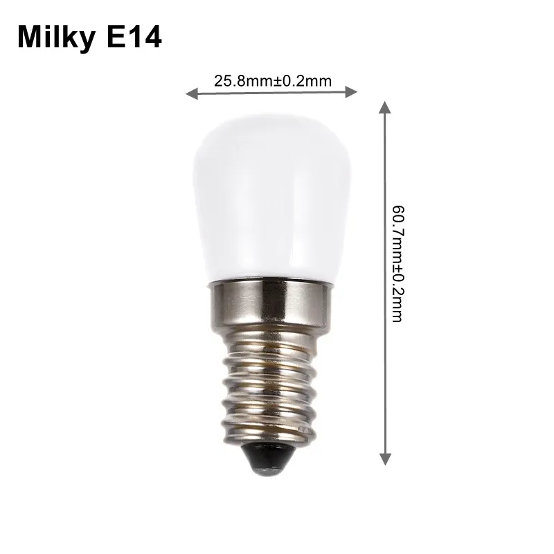 مصابيح كهربائية صغيرة 2 واط LED E14 E12 220 فولت 110 فولت 12 فولت 24 فولت 2835 SMD توفير الطاقة الثلاجة مصباح المسمار لمبة للثلاجة الفريزر