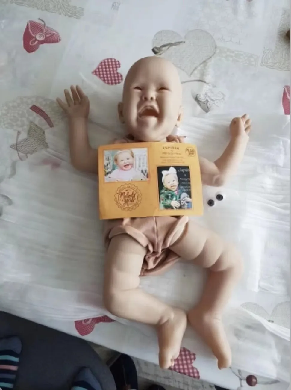 مجموعة DLS المحدودة Reborn Baby 24 بوصة غير مطلية Jupee مع جسم من القماش بدون COA