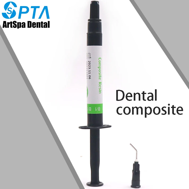 Dental Composite Resin 1PC Flowable Light Curing A2 A3 2.5g Syringe Delivery Tips Etch Gel Adhesive Bonding Dental Use