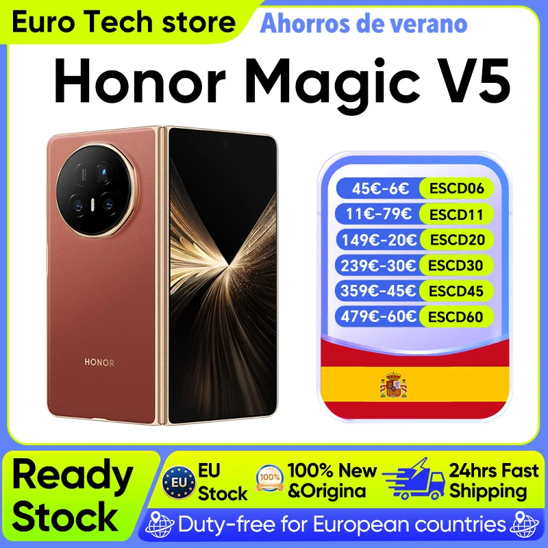 Nuevo HONOR Magic V5 versión Global Original 5G Smartphone pantalla OLED HDR Dual Snapdragon 8 Elite 5820mAh 7,95 "66W SuperCharge