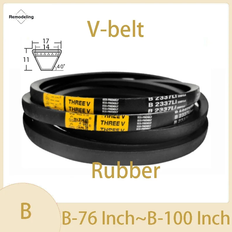 

V-Belt B Section Triangle Belt B-76 77 78 79 80 81 82 83 - 100 Inch Rubber Mechanical Industrial Transmission Belt Imperial Size