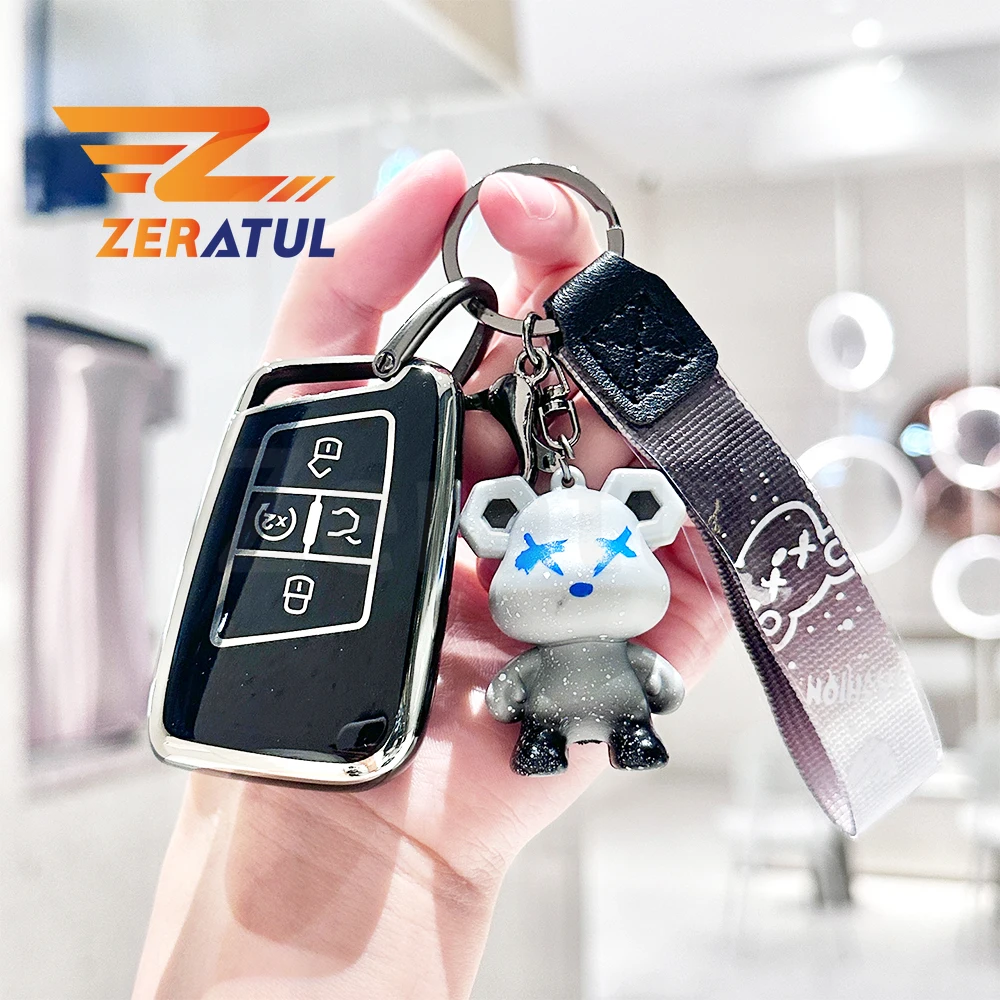 

For VW Volkswagen Passat B8 Tiguan Magotan Golf For Skoda Kodiaq Superb A7 Soft TPU Car Remote Key Case Cover Shell Fob