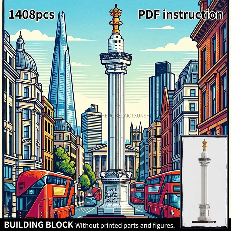World City Landmark Tower DIY Construction Set Historical Souvenir Building Bricks Toy for 247185 moc
