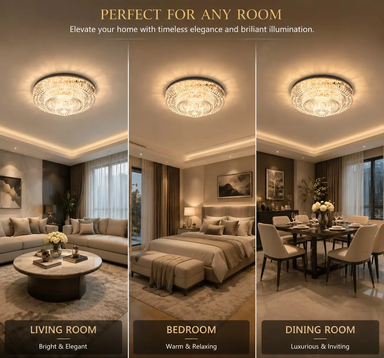  LED Crystal Embedded Ceiling Light for Home Living Room Corridor Porch Balcony - Decorative Indoor Lighting Lamp AC 165-285V
