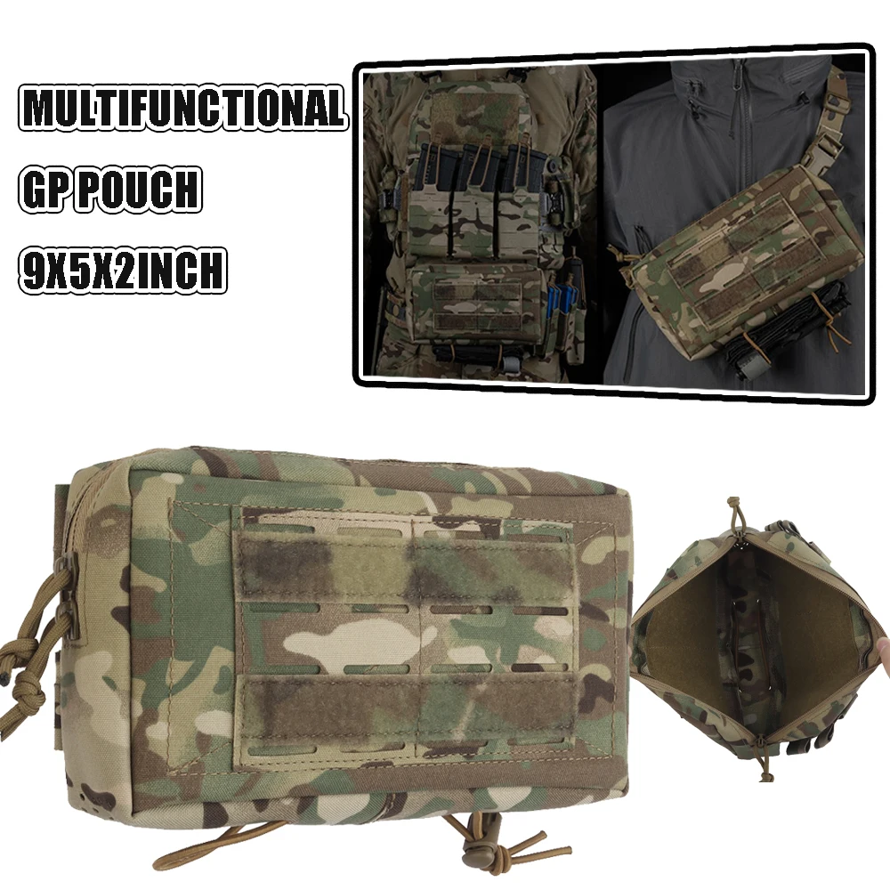 

Тактический многофункциональный чехол GP MOLLE Admin Pouch Dump Sub Брюшной чехол для переноски двойного назначения, сумка EDC 9x5x2 дюйма