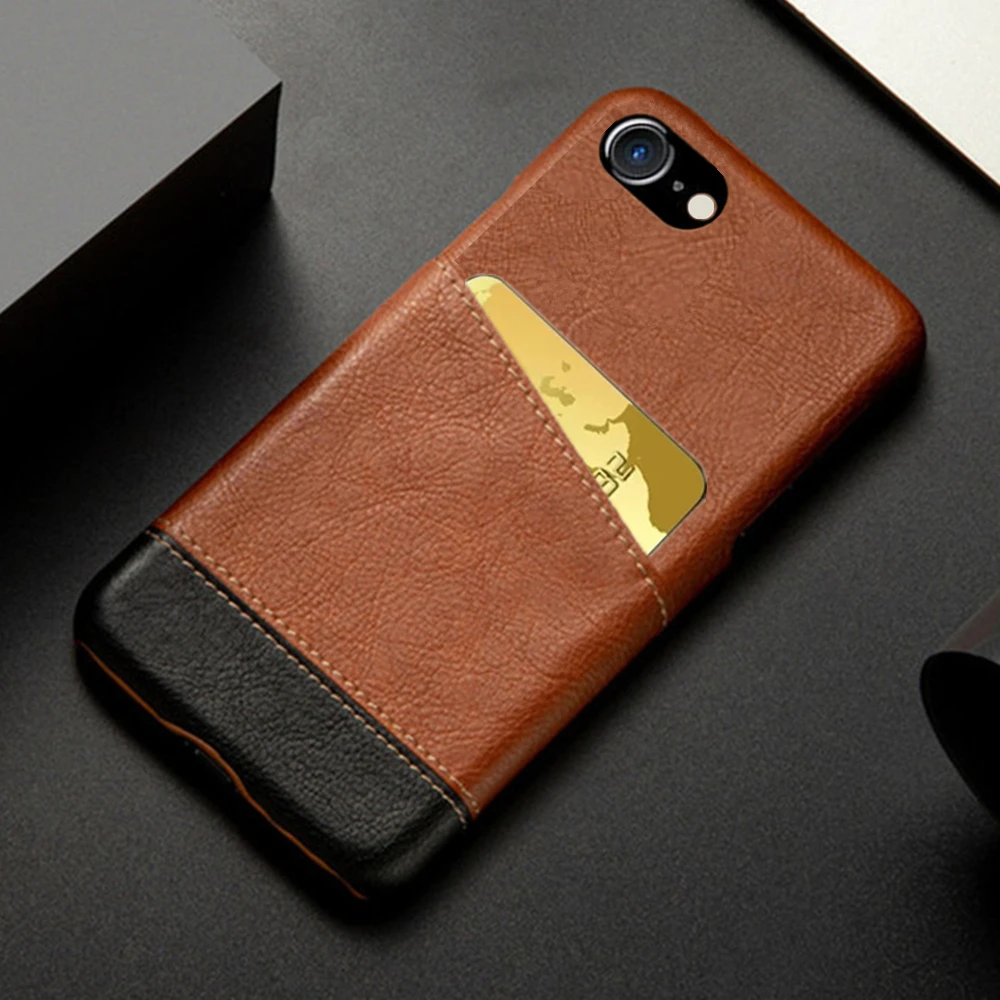 For Apple iPhone SE 2016 Case Card Slot Holder Mixed Splice PU Leather Cover For iPhone SE 2020 2022 Coque For iPhone SE 1 2 3