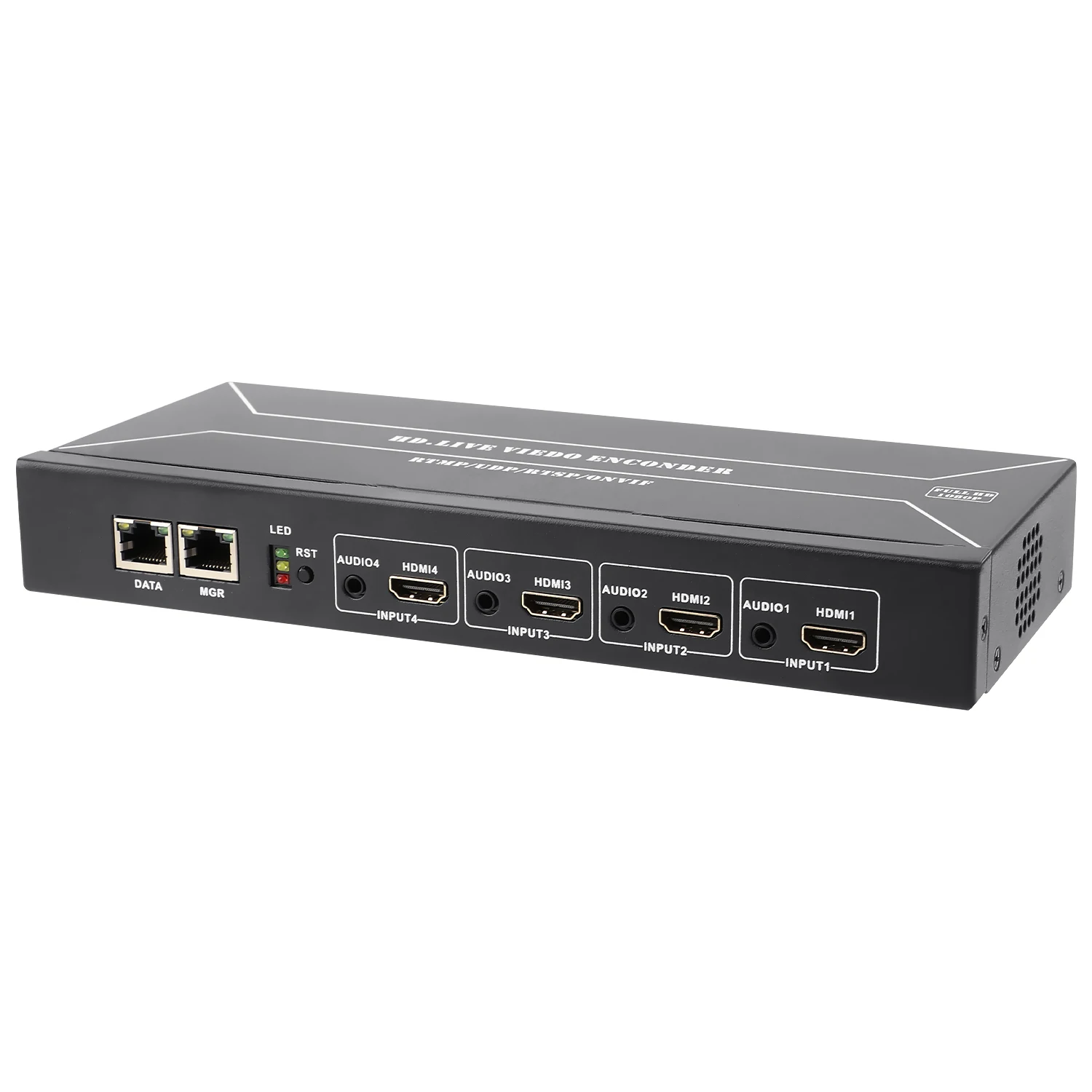 4 canali HEVC H265 H264 HDMI Live Streaming Video Encoder IPTV per l'acquisizione di server HDMI a HLS RTSP RTMP SRT ONVIF MP4 UDP