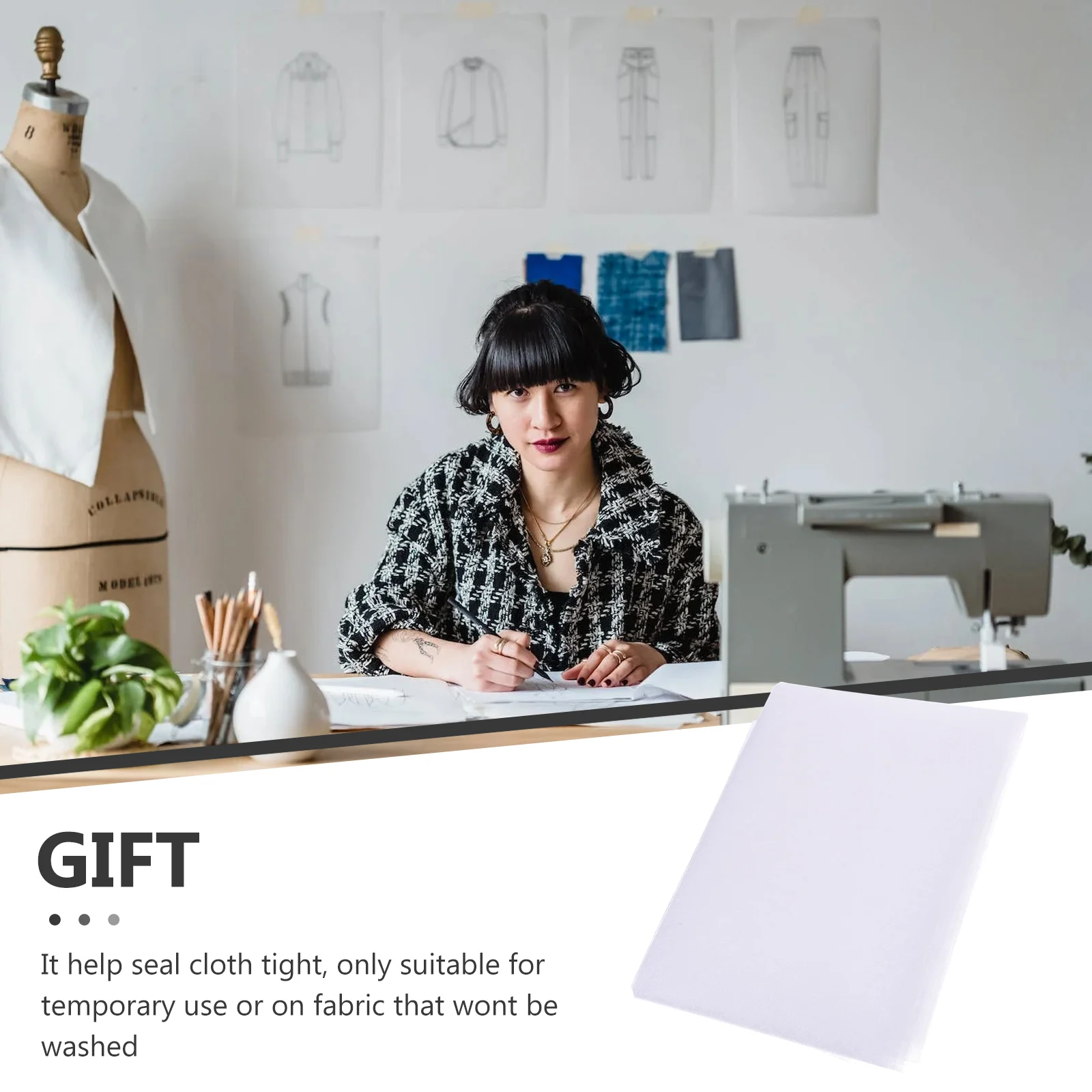 

Hot Melt Interlining Cloth Double Sided Adhesive No Sew Iron On Fabric Hemming Shoes Hats Coats Permanent Bonding Easy for Bags