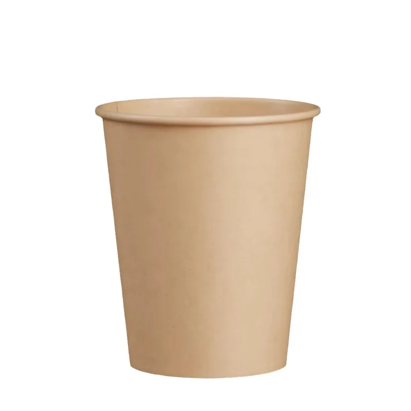 8 oz Kraft Paper Cups Unbleached Disposable Paper Coffee Cups Thickened Hot/Cold Beverage Drinking Cup for Party Home Cafes