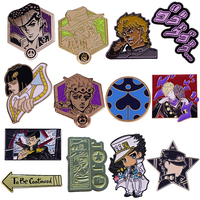 Jojos Bizarre Adventure Enamel Pin Joseph Joestar Jotaro Giorno Giovanna LadyBug Badge Dio MENACING Bucciarati Brooch