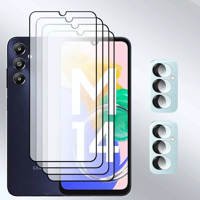 

SM-M145F Upgrade Full Cover Glass For Samsung galaxy M14 4G Screen protector 9H Anti-Scratch Front glass M14 4G Soft lens film