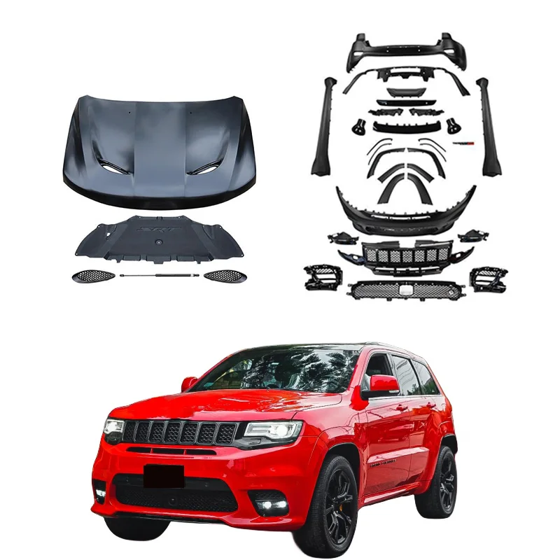 Srt8 Body Kit For Jeep Grand Cherokee Srt8 Body Kit With Hood 2017 2018 2019 2020 Car Accessories