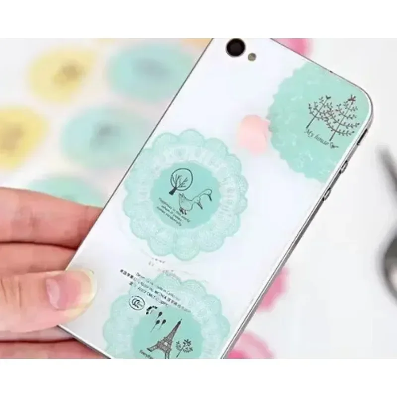 

4pcs/lot Fresh Style Lace Sealing Stickers Waterproof PVC Seals for Envelopes Food Bags Aesthetic Journal Decor