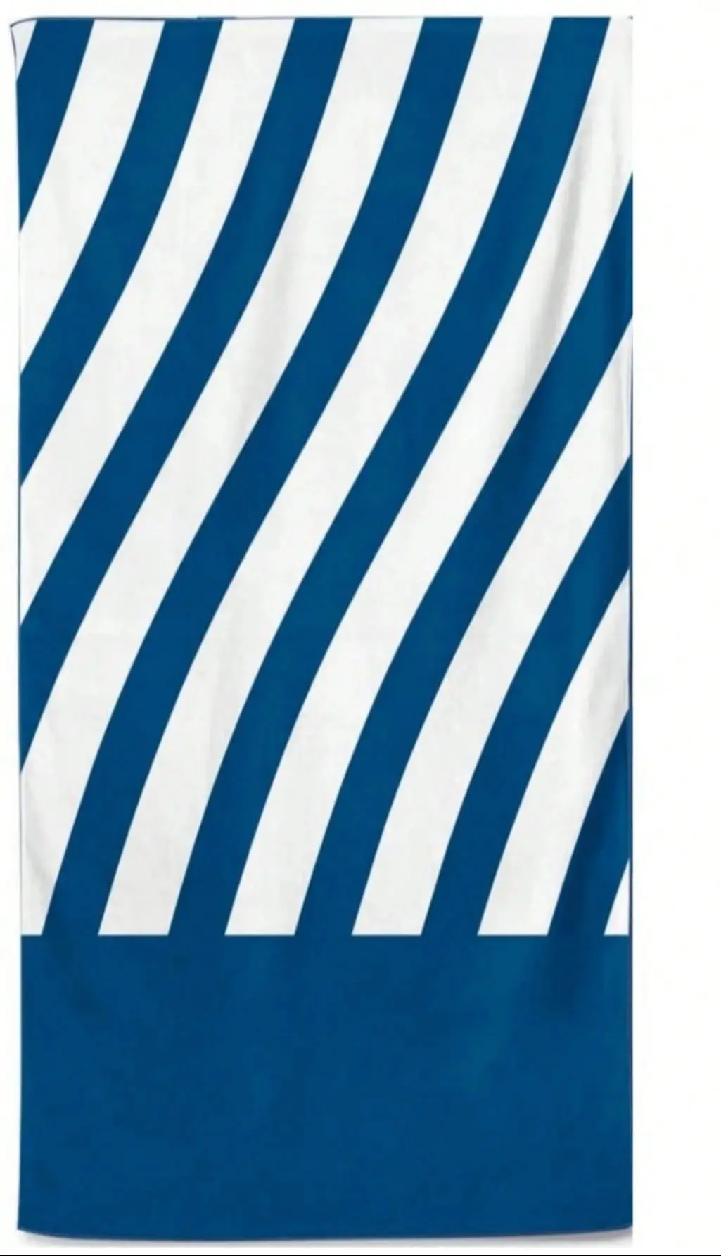 

Пляжное полотенце темно-синего цвета в диагональную полоску: полиэстер, 2D-принт, праздничный подарок — быстросохнущее и легкое, для плавания/серфинга/кемпинга, унисекс