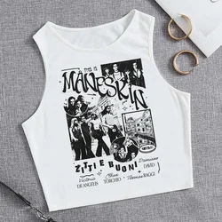 maneskin tank top 90s goth streetwear crop top Female manga Harajuku gothic fairy grunge clothes