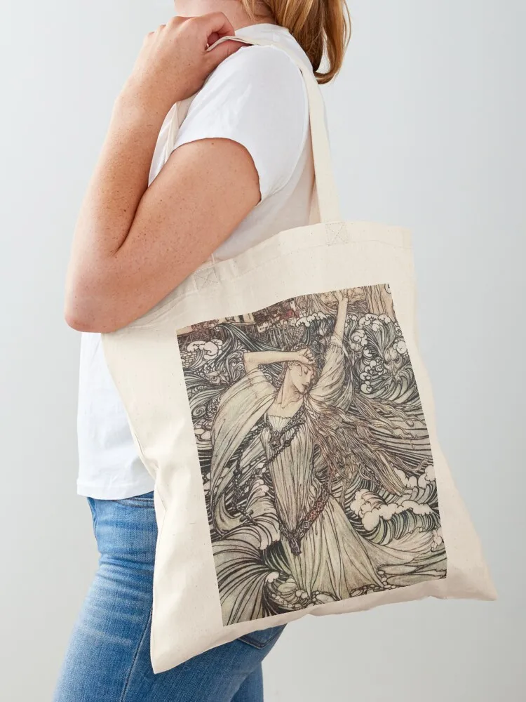 

Arthur Rackham Undine Vintage Fairytale Illustration Tote Bag shopper bag women Canvas shoulder bag Women's shopper
