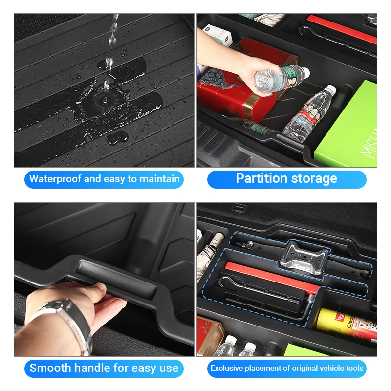 لهوندا CR-V CRV 6th Gen 2023 2024 2025 ABS البلاستيك سيارة الخلفي الجذع صندوق تخزين الجذع المنظم علبة البضائع الملحقات #5