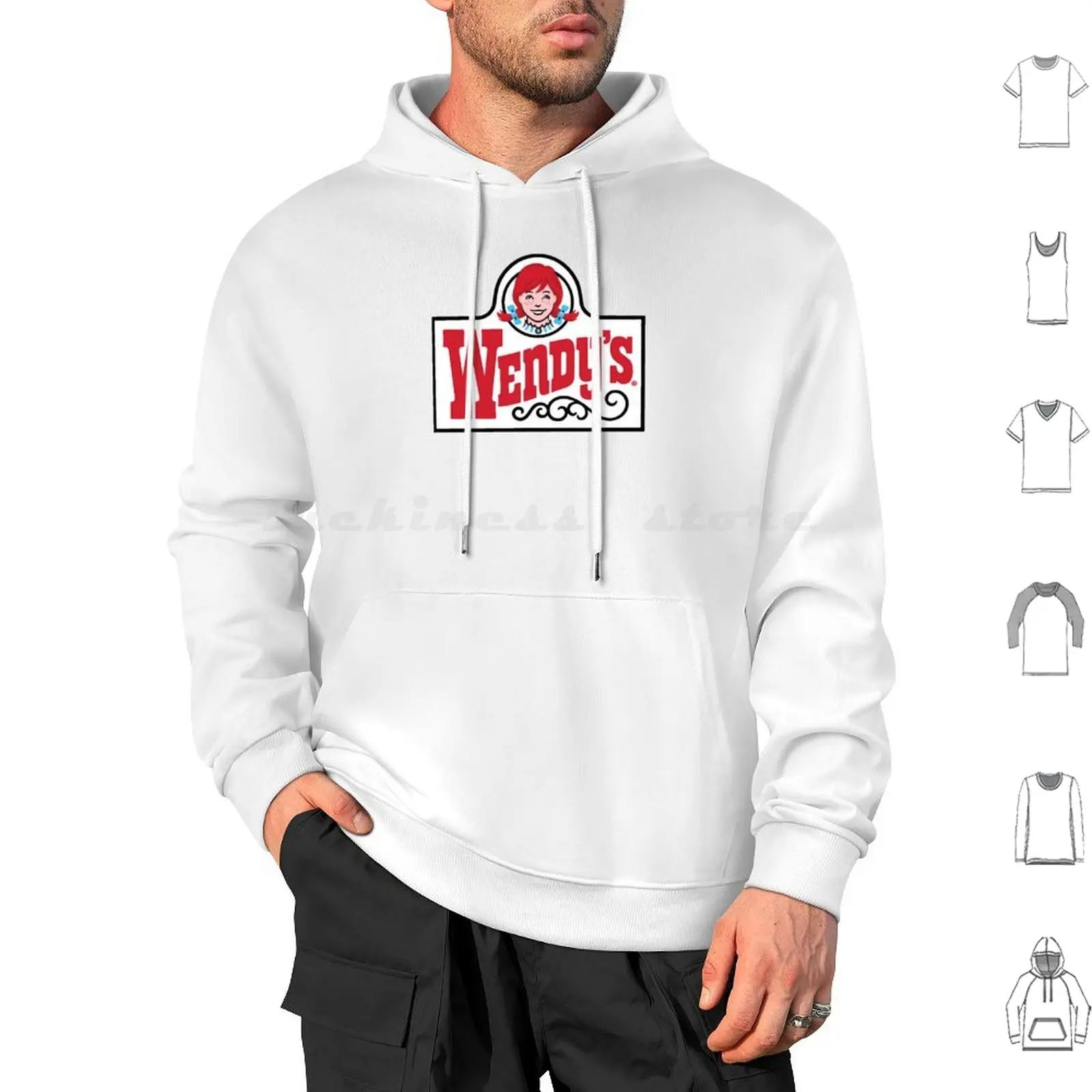 Wendys Wendy _ Amp _ X27 _ S Logo Square Hoodie cotton Long Sleeve Wendys Wendy Funny Food Fast Food Wendy Williams Meme