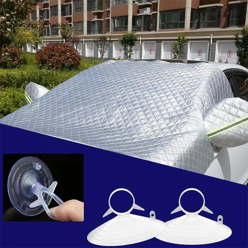 10Pcs Car Glass Windshield Sunshade Suction Cups Small PVC Sucker Car Window Suction Cup Hooks 35/45mm for Automotive Visor