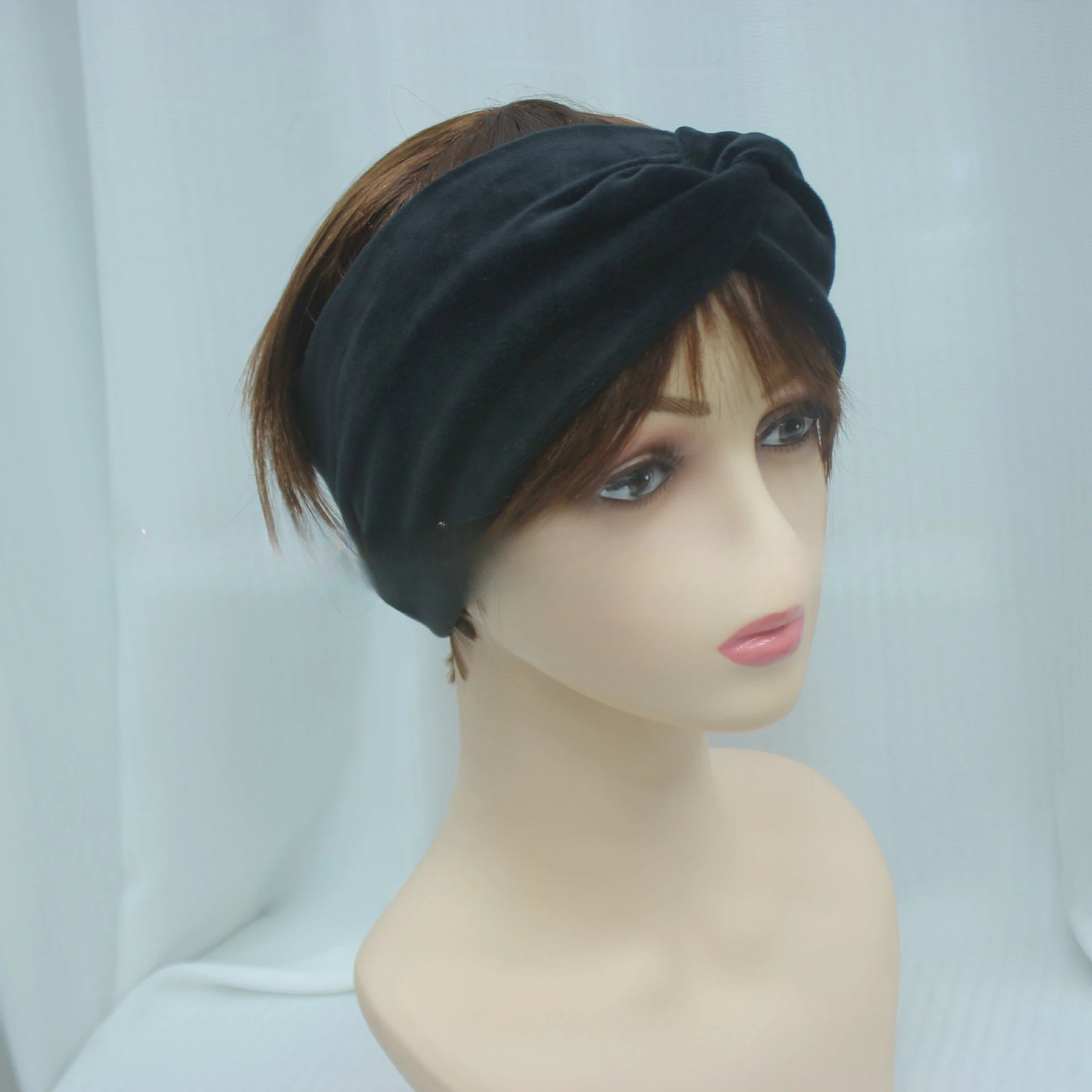 Diadema retro elegante con pajarita con tela de alta calidad, diseño cruzado único, suave y agradable para la piel