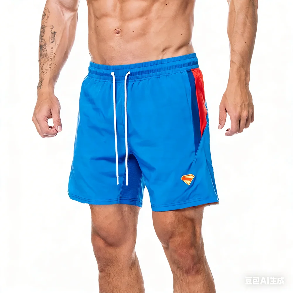 

Новинка 2026, спортивные шорты Супермена, мужские модные повседневные дышащие быстросохнущие шорты большого размера для фитнеса, баскетбольные шорты