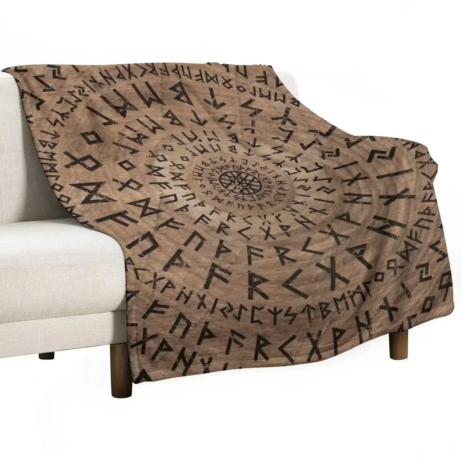 Elder Futhark Circular Composition Throw Blanket For Sofa Thin For Baby Baby warm winter Extra Large Throw Custom Blankets