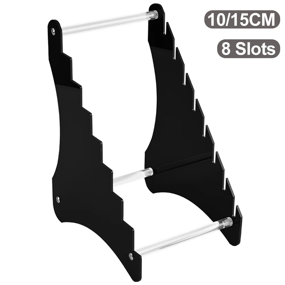 Knife Holder Rack Hunting Knives Folding Knife Storage Rack 8 Layer Kitchen Fruit Knife Acrylic Display Stand Transparent Black