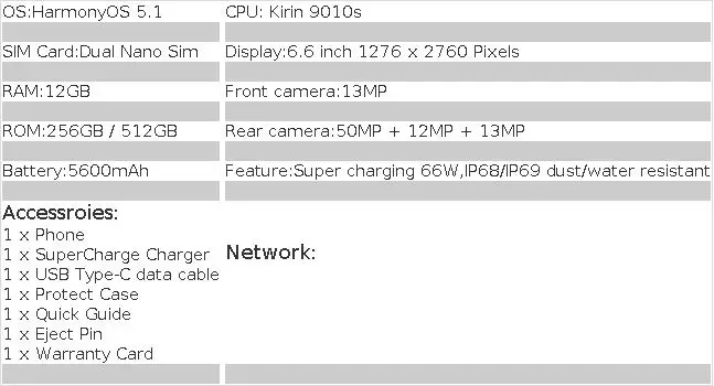 Original HUAWEI Pura 80 Mobile Phone 6.6" OLED 120Hz Display Kirin 9010s HarmonyOS 5.1 Camera 50MP Battery 5600mAh Smartphone