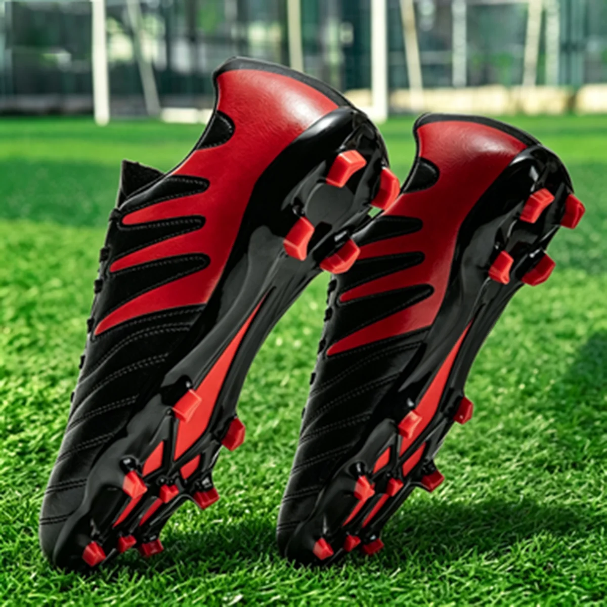 AG FG Football Shoes Breathable Mesh PU Fabric TPU Wear resistant Sole Anti slip