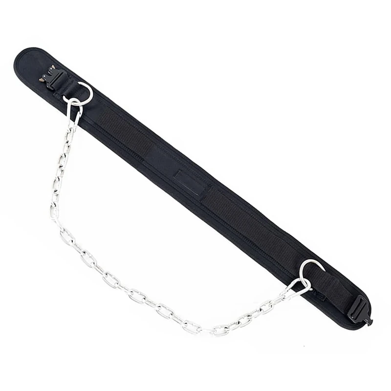 

Buckle Dip Belt For Weight Lifting - Heavy Duty Steel Chain (32.6Inch) With Comfortable EVA Waist Support