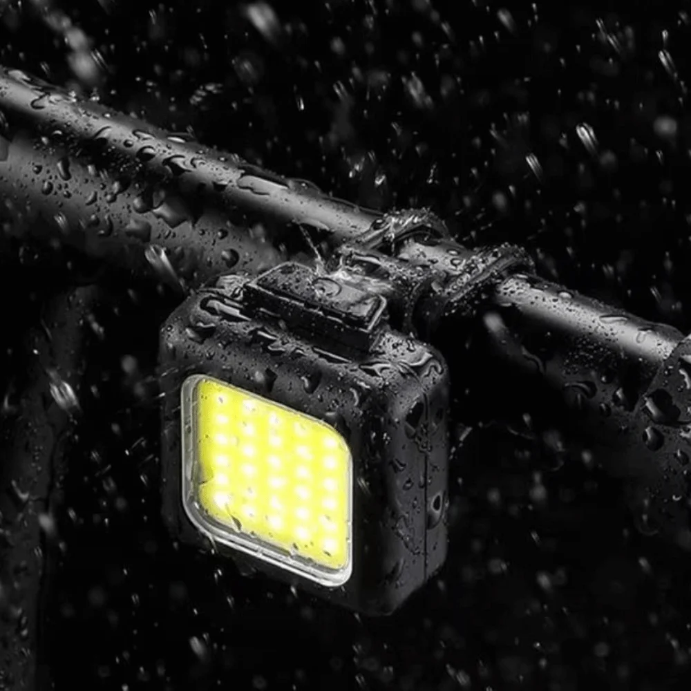 2pcs USB Rechargeable Mountain Bike Light Super Bright Easy Mount Bicycle Light Combination Waterproof Light Lamp Bead