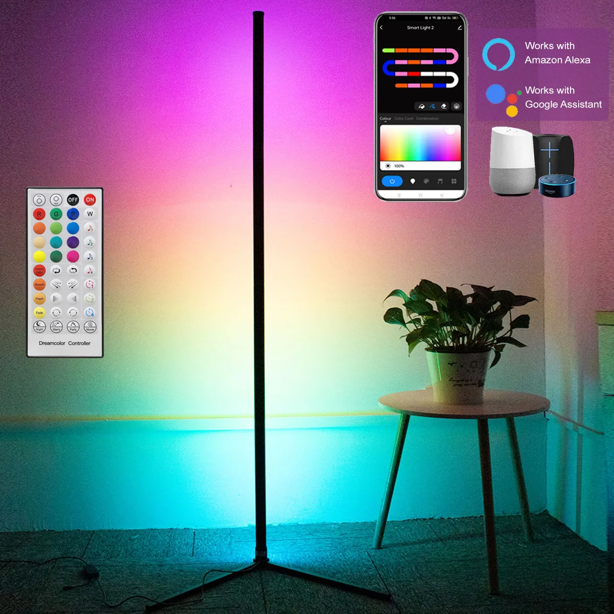 160cm Smart Tuya Wifi listwa oświetleniowa z możliwością przyciemniania listwy RGB LED lampa do sypialni światło nastrojowe do salonu do gier