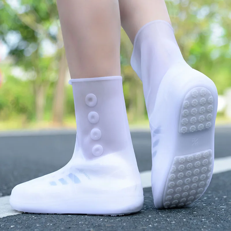 Highly Elasticity Shoe Covers Men and Women Wear-resistant Mid-calf Overshoes Female Snow Sand Rain prevention Shoes Covers