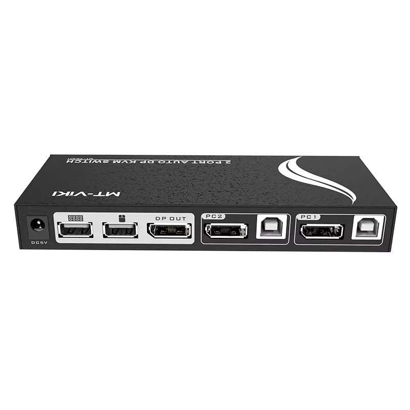 MT-VIKI 2 Port DP kvm switch computer shared display USB Mouse keyboard printer 2 in 1 out with original line MT-PK201