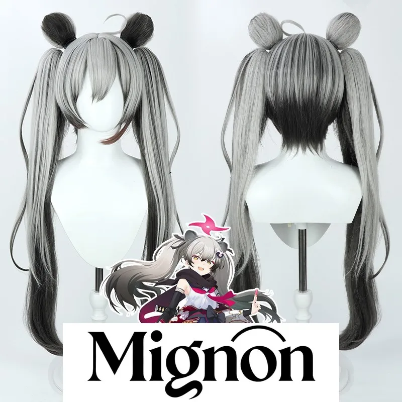 الأزرق الأرشيف Chidori Michiru شعر مستعار تأثيري رمادي التدرج فروة الرأس لعبة الهالوين هدية