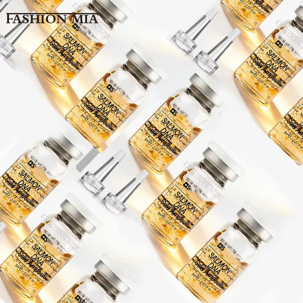 

Korea 8ml Salmon DNA Gold Ampoule Skin Booster Serum Kit Anti-Wrinkle Firming Moisturizing Face Skin Care